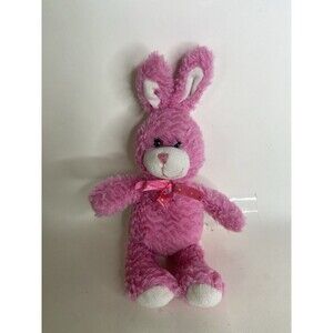 Homerbest PINK Bunny Rabbit Plush Stuffed Animal Toy with Bow